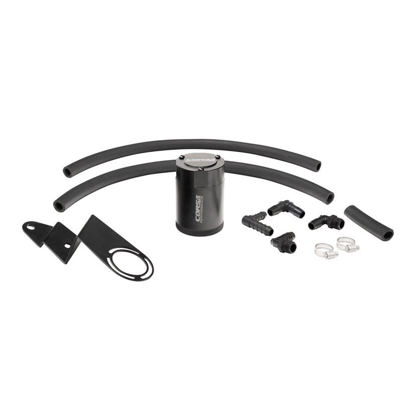 Corsa Performance CC0020 aluminum oil catch can with mounting bracket and hoses for 2022-2024 Toyota Tundra 3.4L