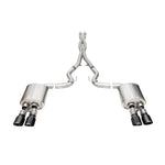 Corsa 3-inch 304 stainless steel cat-back exhaust with twin 4-inch black dual-wall tips for 2024 Ford Mustang GT