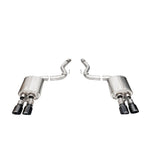 Corsa Xtreme 3-inch Active Axle-Back exhaust for 2024-2025 Mustang GT with twin 4-inch black Pro-Series tips.