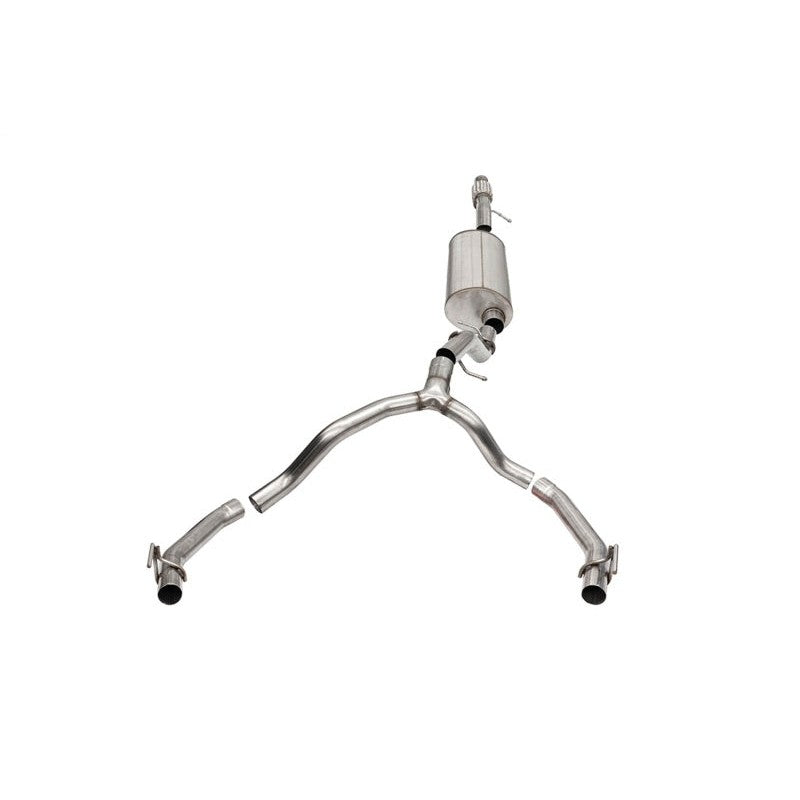 Corsa 304 stainless steel Sport cat-back exhaust system with polished tips and RSC technology for Cadillac Escalade.