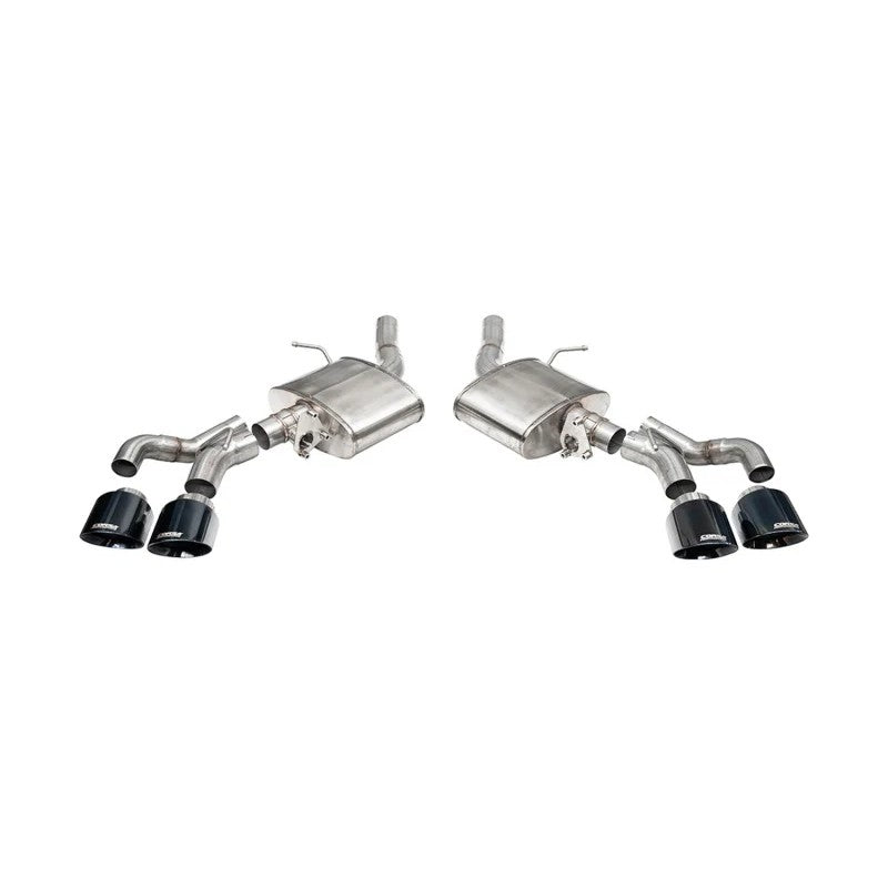 Corsa Performance 3-inch axle-back exhaust system with twin 4.5-inch black PVD tips for Cadillac CT5-V Blackwing.