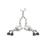 Corsa 304 stainless steel 3-inch cat-back exhaust system with double X-pipe and 4.5-inch black PVD tips