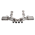 CORSA 304 stainless steel 3 inch valved cat-back exhaust system with RSC mufflers and wiring for C8 Corvette Z06.