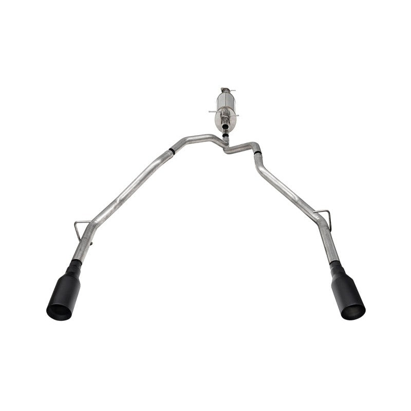 Corsa 2.5 inch stainless steel Sport cat-back exhaust with dual rear exit 5 inch black tips for 2025-2026 Ram 1500.