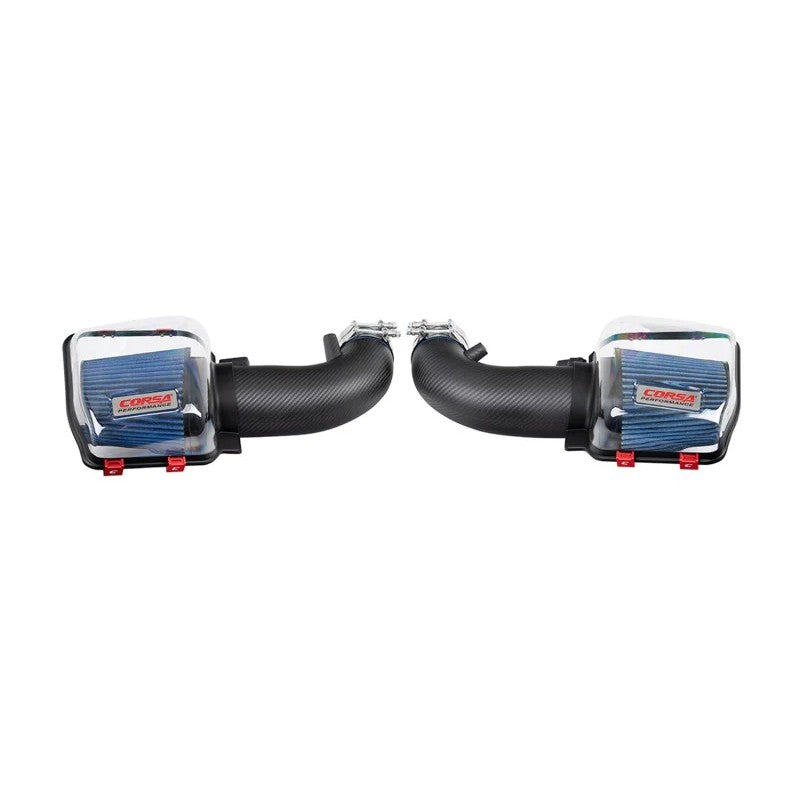 Corsa Performance Carbon Fiber Cold Air Intake with MaxFlow Oiled Filters - Matte - Fits 2024-2026 Ford Mustang GT (5.0L)