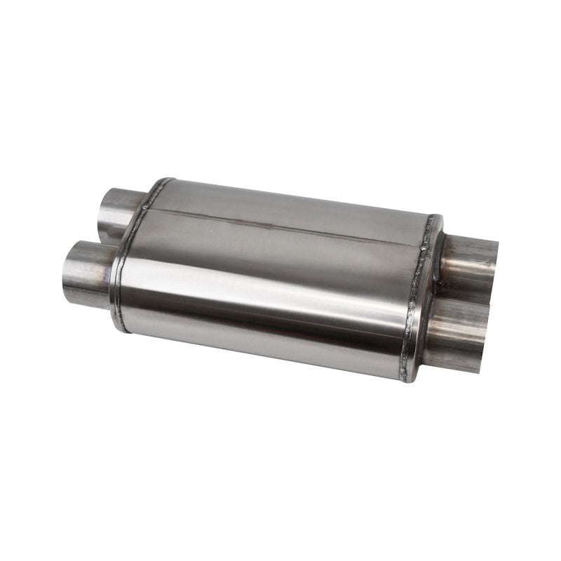 CORSA Pro Series 304 stainless steel packed resonator featuring dual 3.0-inch inlets/outlets and 19-inch overall length.