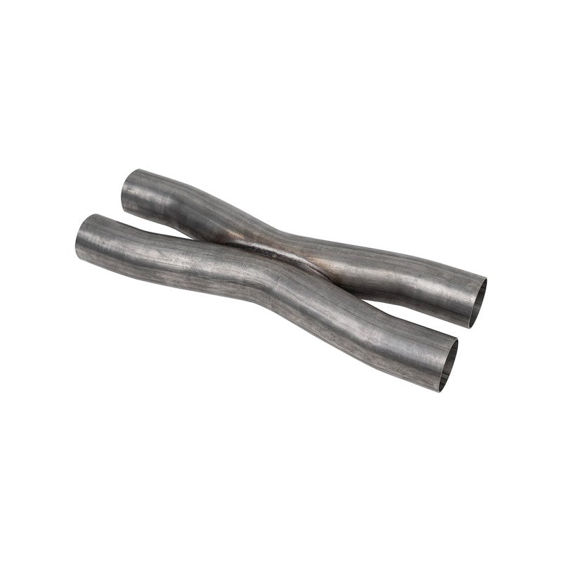 Corsa PRO-Series 304 stainless steel standalone X-pipe with 2.5-inch dual inlets and outlets, 19.1-inch overall length.
