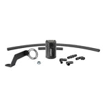 Black CORSA Performance aluminum oil catch can with 11-gauge mounting bracket and reinforced hoses.