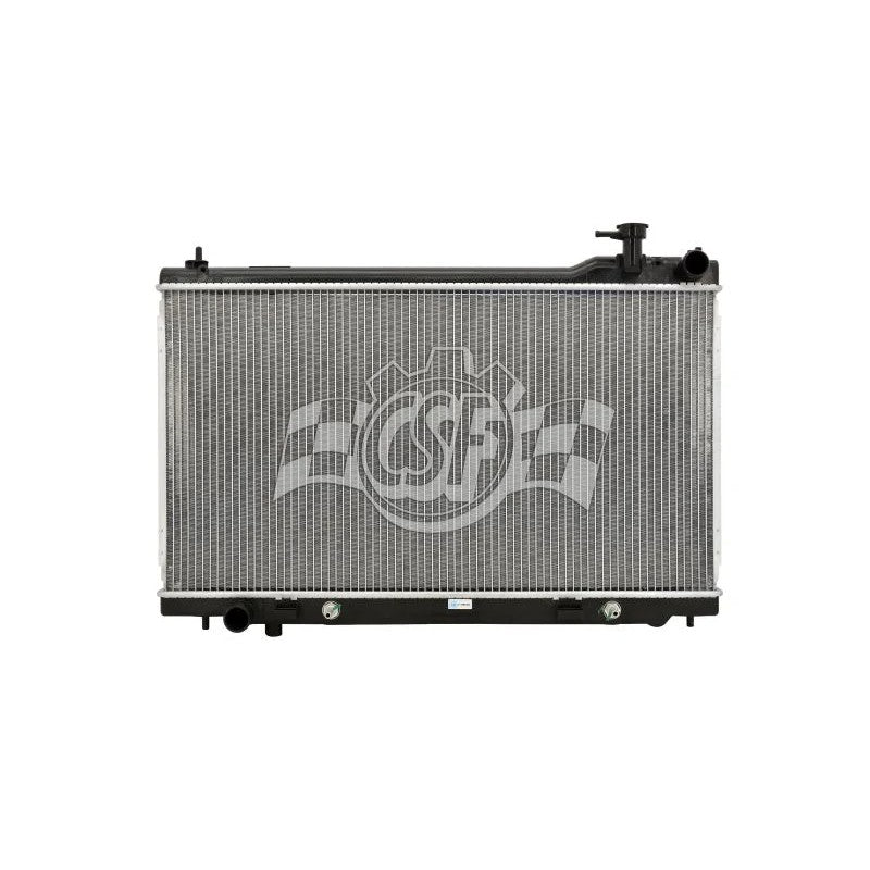 CSF replacement radiator featuring black plastic tanks and aluminum core for 2003-2007 Infiniti G35