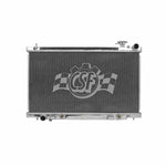 Mirror-polished CSF 3327 all-aluminum 2-row performance radiator with quick-connect fittings for Infiniti G35