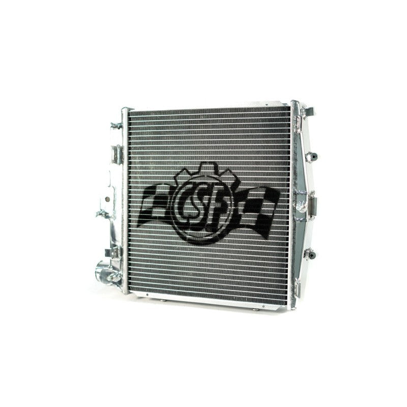 CSF 7047 all-aluminum high-performance 2-row left side radiator with satin finish and B-tube core for Porsche 997 and 987.