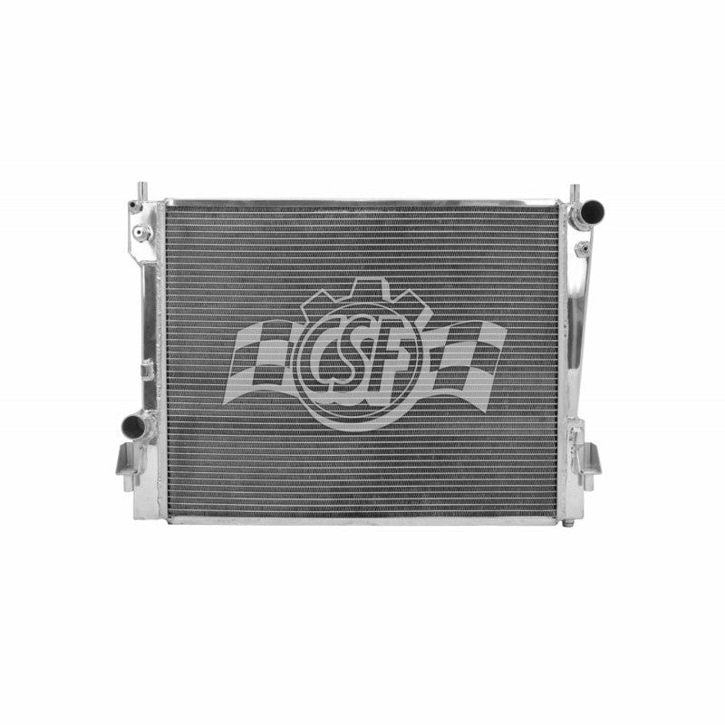CSF 7037 high-performance all-aluminum radiator with a mirror-polished finish for 2005-2014 Ford Mustang