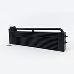 Satin black CSF Race-Spec oil cooler for BMW E60 M5 and E63 M6 showing the heavy-duty bar and plate core.