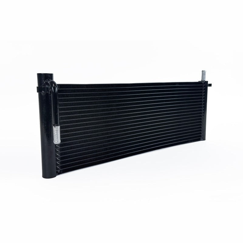 CSF 8101 black all-aluminum transmission oil cooler featuring 26mm microtubes and OEM-style connections.