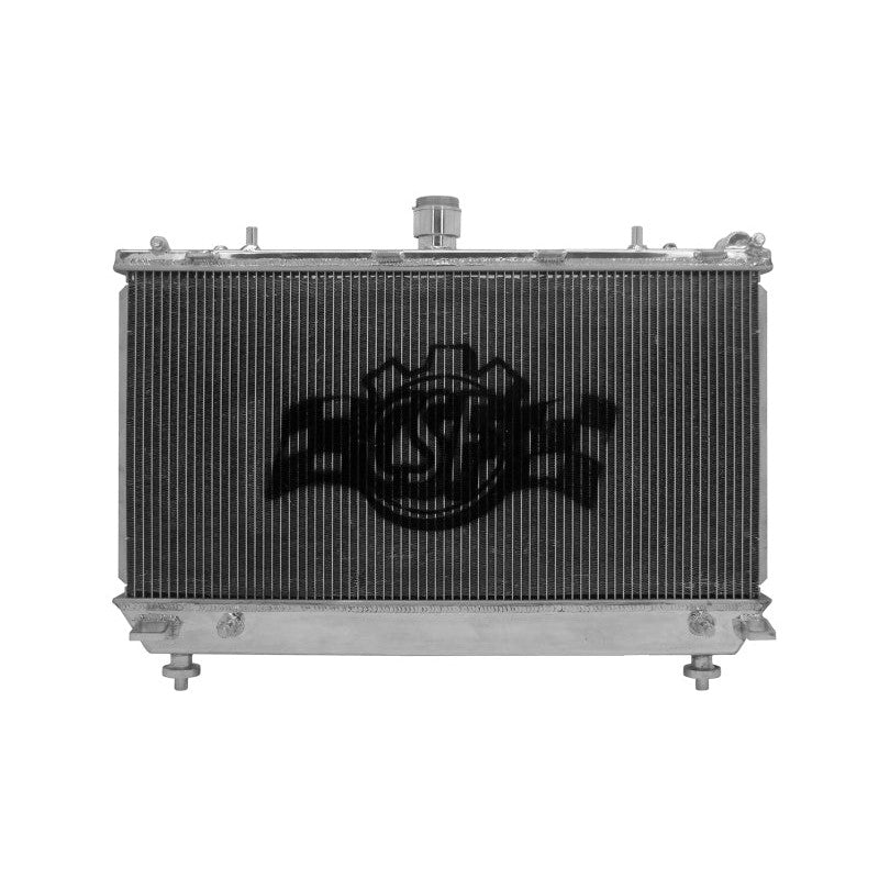 Polished all-aluminum 2-row performance radiator with B-Tube core for 2010-2011 Chevrolet Camaro SS.