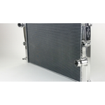 CSF 7078 high-performance all-aluminum radiator with 42mm core and CNC-machined quick-connect fittings in a satin finish.