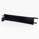 Black all-aluminum CSF high-performance transmission oil cooler with 10-channel microtube core.
