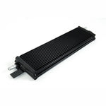 CSF 8183 high-performance aluminum dual-core DCT transmission oil cooler with quick-connect fittings.