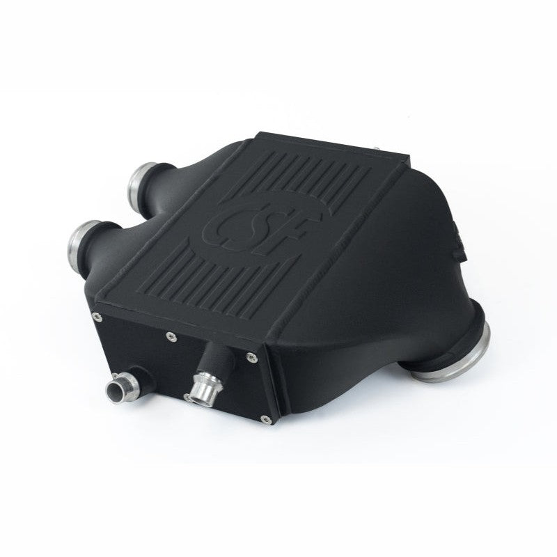 CSF 8082 crinkle black top mount charge-air-cooler with cast endtanks for BMW S55 engines