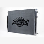 CSF 7226 All-aluminum high-performance radiator with polished end tanks and 2-row core for Toyota Supra and BMW Z4.