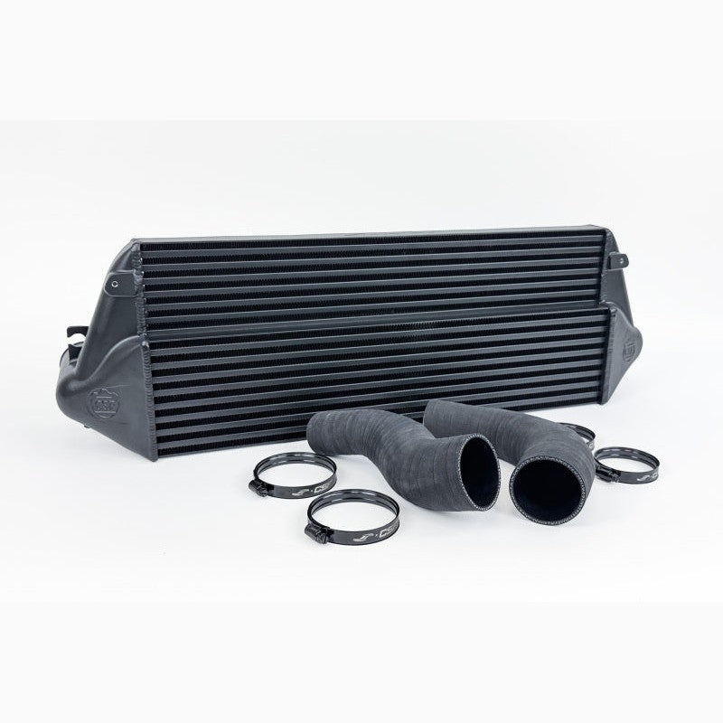 Black CSF High Performance Stepped Core Intercooler for Toyota GR Corolla with 2.5 inch TIG welded inlet and outlet ports