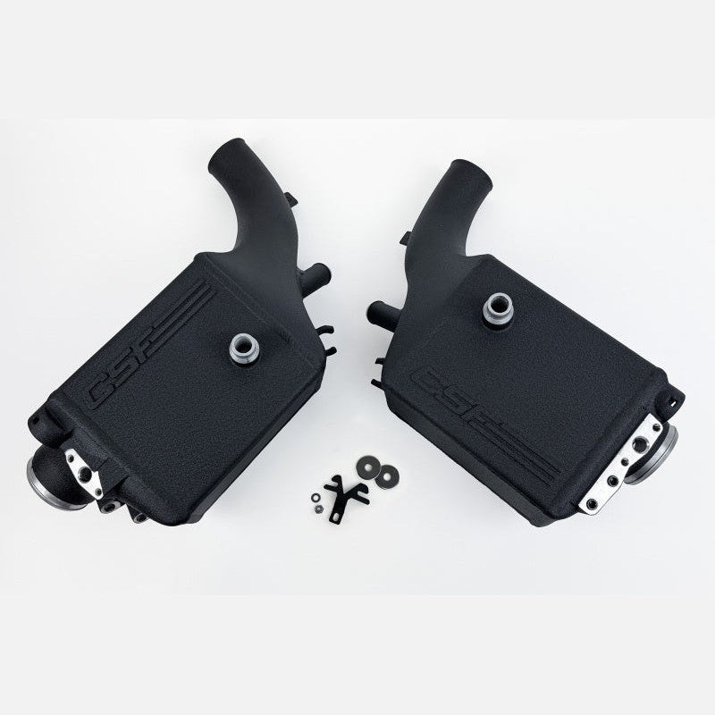 CSF Crinkle Black liquid-to-air charge air coolers with integrated charge pipes for 2025-2026 BMW M5 G90 and G99 models