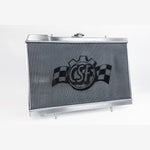 CSF 7229 All-Aluminum 2-Row Radiator for 1989-1994 Nissan R32 with high-pressure cap and hand-brushed satin finish.