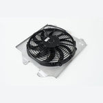 Polished laser-cut aluminum CSF fan shroud with integrated 12-inch SPAL fan for 1992-2000 Honda Civic.