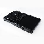 Black finish CSF V3 high-performance all-aluminum radiator for K-swap Honda Civic and Acura Integra models