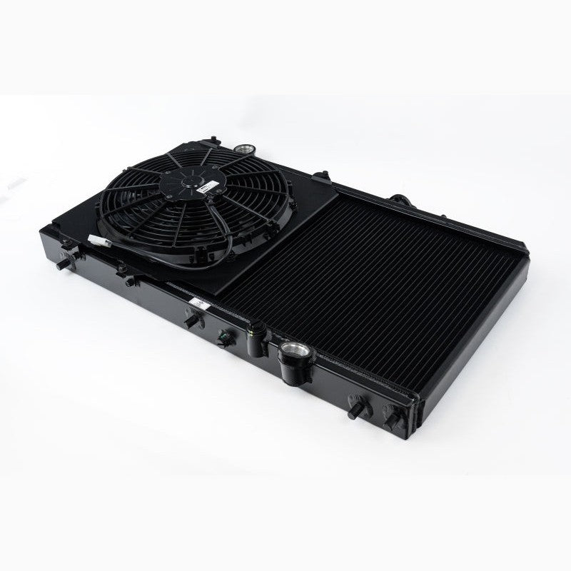 Black finish CSF V3 high-performance all-aluminum radiator for K-swap Honda Civic and Acura Integra models