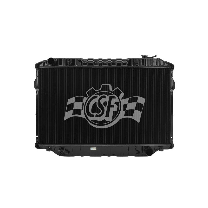 CSF 2517 heavy-duty all-metal radiator with 3-row copper core and ribbed brass tanks for 80-Series Toyota Land Cruiser.