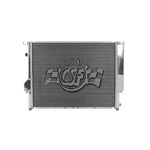 CSF satin finish all-aluminum radiator with B-Tube core and CNC-machined quick-connect fittings for BMW E36 and E30.