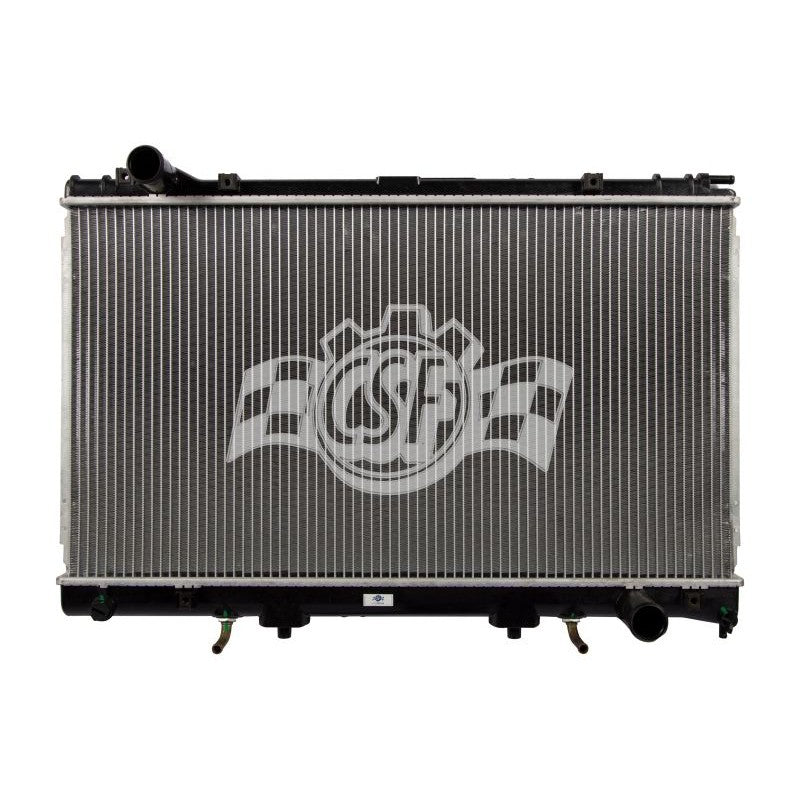 CSF 2607 direct-fit radiator for Lexus LS400 featuring an aluminum core and black plastic end tanks.