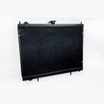 Satin black CSF all-aluminum 2-row performance radiator with B-Tube core for Nissan Skyline GT-R R34