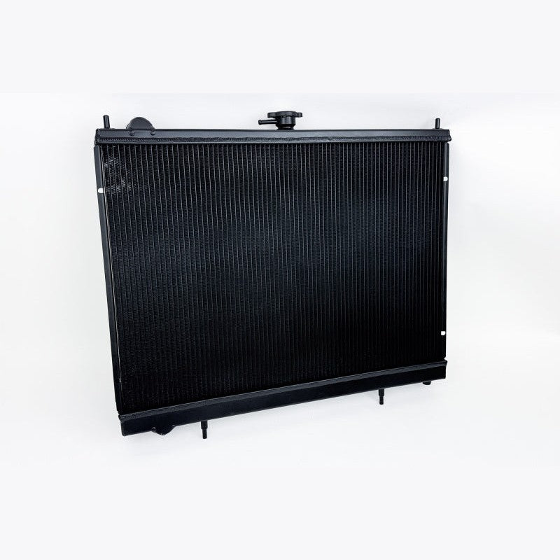 Satin black CSF all-aluminum 2-row performance radiator with B-Tube core for Nissan Skyline GT-R R34