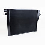 Satin black TIG-welded aluminum radiator with B-Tube core for 1985-1989 BMW E24 and E28 models.