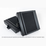 CSF satin black all-aluminum auxiliary radiator with integrated bolt-on rock guard and B-tube core for BMW F8X M-models.