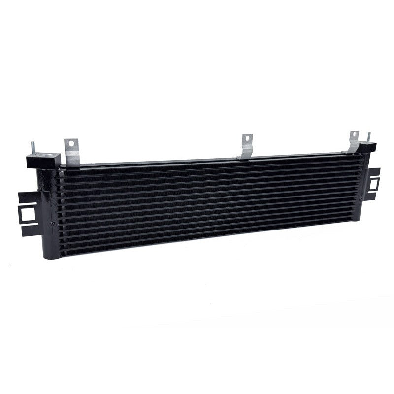 CSF 8372 high performance engine oil cooler with 32mm 10-channel microtube core and black rock guard.