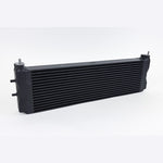 CSF 8317 high-performance engine oil cooler in satin black finish with CNC-machined brackets and bar-and-plate core.