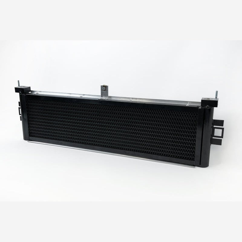 CSF 8266 high performance aluminum engine oil cooler with 10-channel microtube core and protective rock guard.