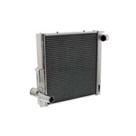 CSF all-aluminum right-side radiator for Porsche 911 and Boxster with satin finish and TIG-welded end tanks.