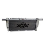 CSF 7060 all-aluminum 2-row auxiliary center radiator with B-Tube core and satin finish for Porsche 911 and 718.