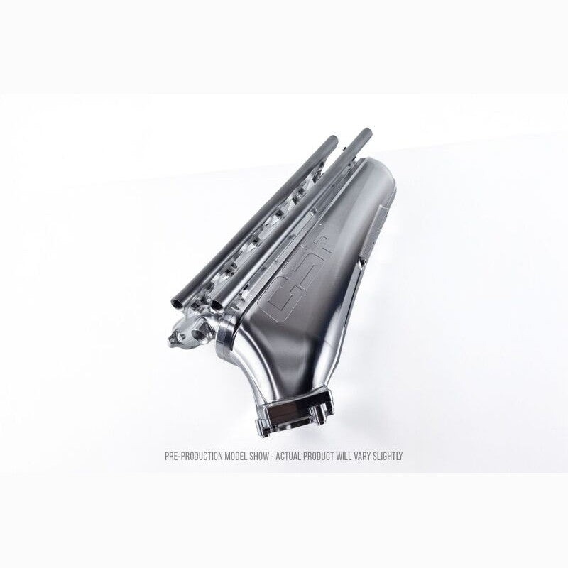CNC-machined billet aluminum CSF No Limit Air-To-Air Competition Manifold for BMW S58 engines.