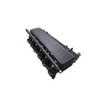 CSF 8200B thermal black B58 charge-air cooler intake manifold with integrated fuel rail and NPT ports.