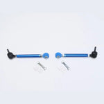 Cusco blue adjustable front camber control arm set for Subaru WRX and Crosstrek models.