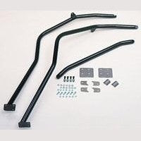 Cusco carbon fiber adjustable add-on roll cage reinforcement bar with mounting brackets and turnbuckle hardware.