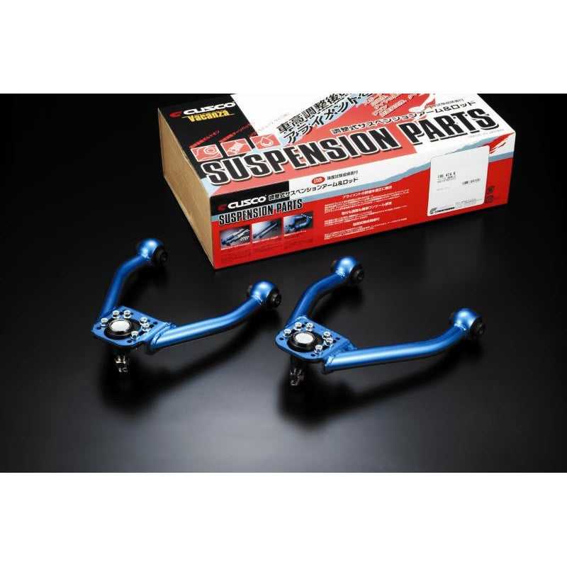 Cusco blue steel front negative camber upper control arms for 2001-2005 Lexus IS300