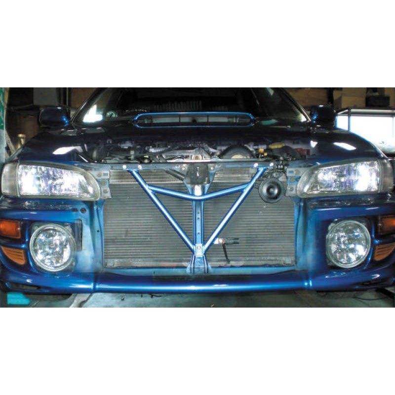 Blue Cusco Front Member Power Brace for Subaru Impreza GC8 chassis reinforcement