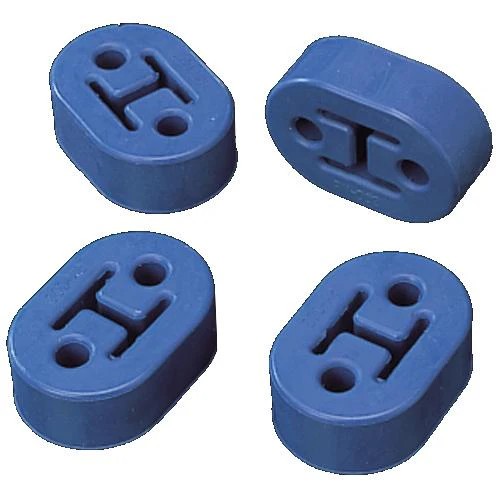 Blue Cusco heavy-duty exhaust hanger bushing with 11mm inner diameter mounting holes and 40mm center-to-center spacing.