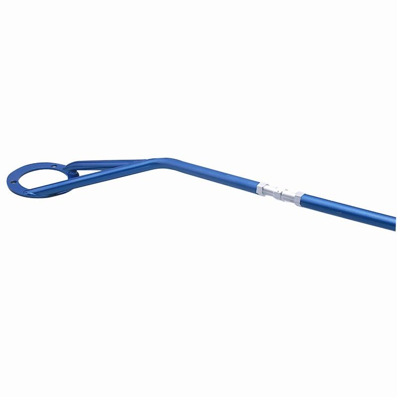 Cusco Type ST steel front strut tower bar with blue mounting brackets for 1983-1989 Mitsubishi Starion